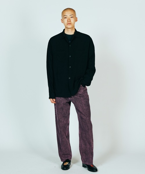 TOWNCRAFT / タウンクラフト 50S BLACK LOOP COLLAR SHIRT オープン