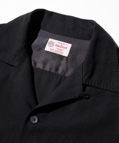 TOWNCRAFT / タウンクラフト 50S BLACK LOOP COLLAR SHIRT オープン