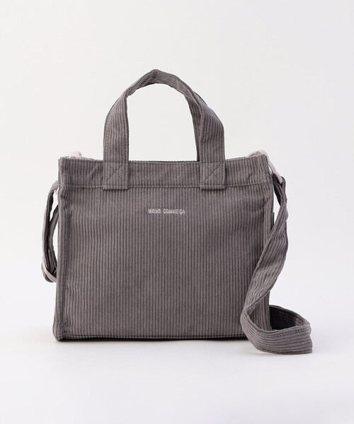 MONO　COMME CA（モノコムサ）の「コーデュロイミニトート（トートバッグ・レディース・ブルー/チャコール/キャメル/ブラック・FREE）」の5枚目の写真