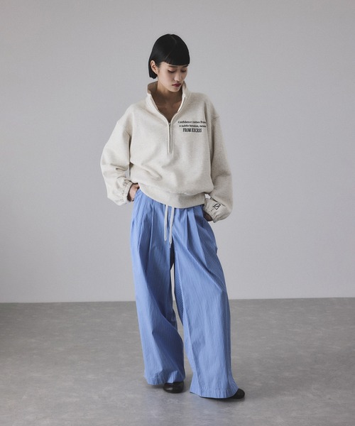 セール】【サステナブル】ハーフジップスウェット（スウェット）｜ADAM