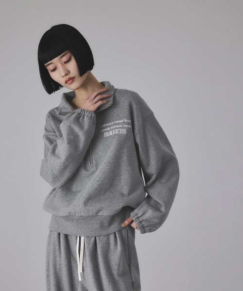 セール】【サステナブル】ハーフジップスウェット（スウェット）｜ADAM