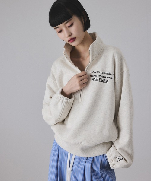 セール】【サステナブル】ハーフジップスウェット（スウェット）｜ADAM