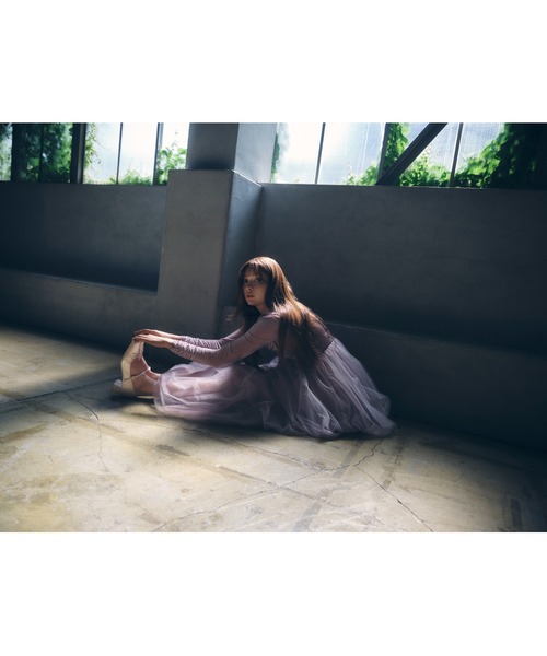 Chacott（チャコット）の「【Chacott】ベロア×チュールワンピース（ワンピース・レディース・ブラック/ホワイト/ラベンダー・1/0）」の6枚目の写真