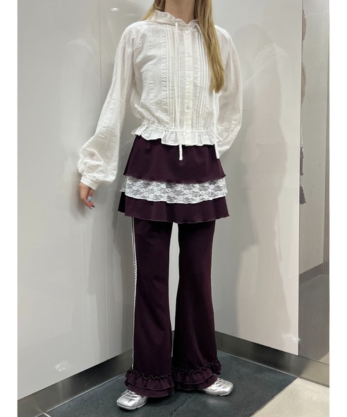 WC（ダブル シー）の「《セットアップ対応◎》スカートレイヤードトラックパンツ（その他パンツ・レディース・グレー/ブラック/ブラウン・FREE）」の16枚目の写真