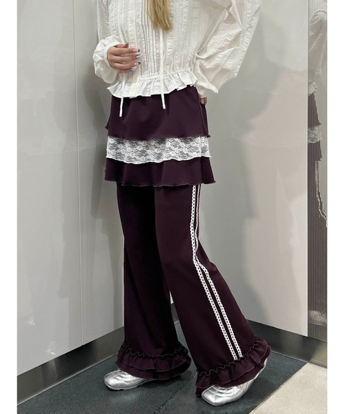 WC（ダブル シー）の「《セットアップ対応◎》スカートレイヤードトラックパンツ（その他パンツ・レディース・グレー/ブラック/ブラウン・FREE）」の17枚目の写真