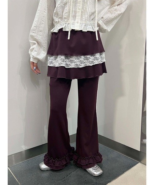 WC（ダブル シー）の「《セットアップ対応◎》スカートレイヤードトラックパンツ（その他パンツ・レディース・グレー/ブラック/ブラウン・FREE）」の18枚目の写真