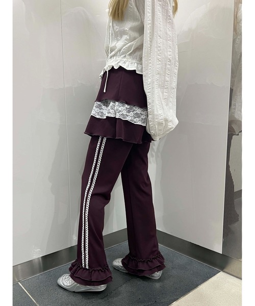 WC（ダブル シー）の「《セットアップ対応◎》スカートレイヤードトラックパンツ（その他パンツ・レディース・グレー/ブラック/ブラウン・FREE）」の20枚目の写真