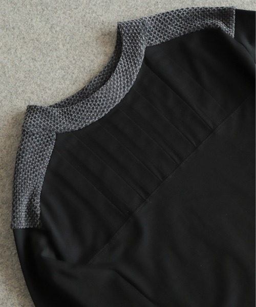 NOMBRE IMPAIR(ノンブルアンペール)の「モール天竺コンビ サドルショルダーワンピース(ワンピース・レディース・オリーブ/ブラック・FREE)」の22枚目の写真