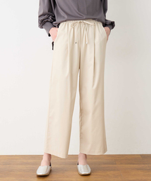 ストレッチタックワイドパンツ【6色展開・ウエストゴム・通年素材】
