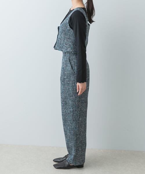 F by ROSSO（エフバイロッソ）の「F by ROSSO　ツイードビスチェ+ワイドパンツ（セットアップ・レディース・グレー/ブルー・36/38）」の12枚目の写真
