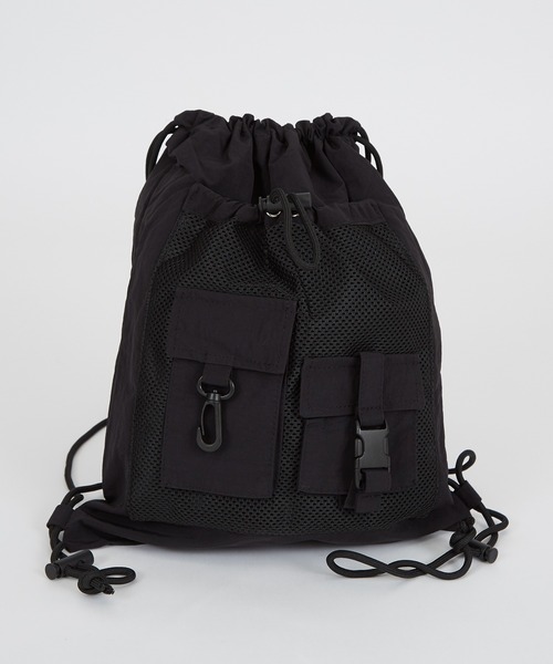 improves（インプローブス）の「ユーティリティ メッシュ ポケット ナップサック（バックパック/リュック・メンズ・ブラック/グレー・FREE）」の8枚目の写真