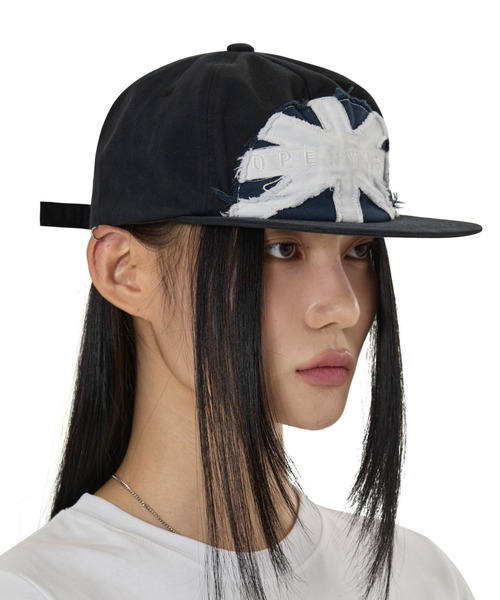 OY(オーワイ)の「『OY/オーワイ』UNION CUT PATCH CAP/ユニオンカット パッチキャップ(キャップ・レディース・ブラック/ネイビー・FREE)」の3枚目の写真
