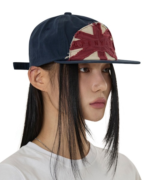 OY(オーワイ)の「『OY/オーワイ』UNION CUT PATCH CAP/ユニオンカット パッチキャップ(キャップ・レディース・ブラック/ネイビー・FREE)」の6枚目の写真