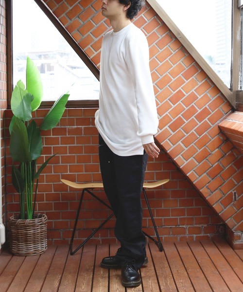 ８(eight)（エイト）の「ワッフルロング丈Tシャツ（Tシャツ/カットソー・メンズ・ホワイト/グレー/ブラック・MEDIUM/LARGE/X-LARGE）」の9枚目の写真