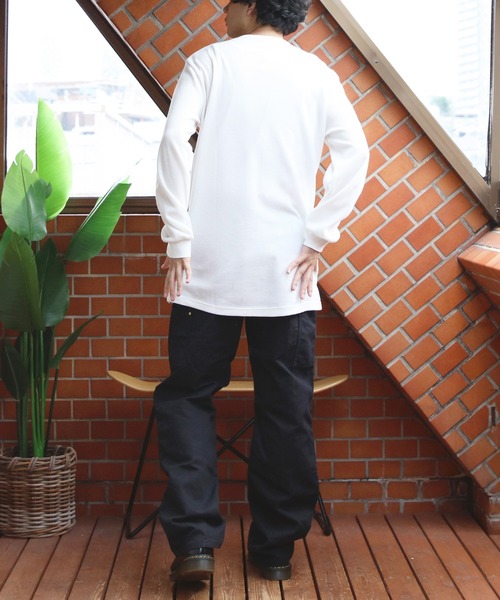 ８(eight)（エイト）の「ワッフルロング丈Tシャツ（Tシャツ/カットソー・メンズ・ホワイト/グレー/ブラック・MEDIUM/LARGE/X-LARGE）」の14枚目の写真