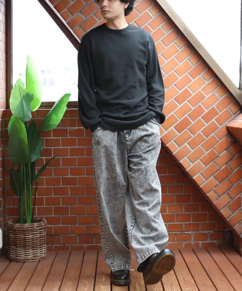 ８(eight)（エイト）の「ワッフルロング丈Tシャツ（Tシャツ/カットソー・メンズ・ホワイト/グレー/ブラック・MEDIUM/LARGE/X-LARGE）」の19枚目の写真