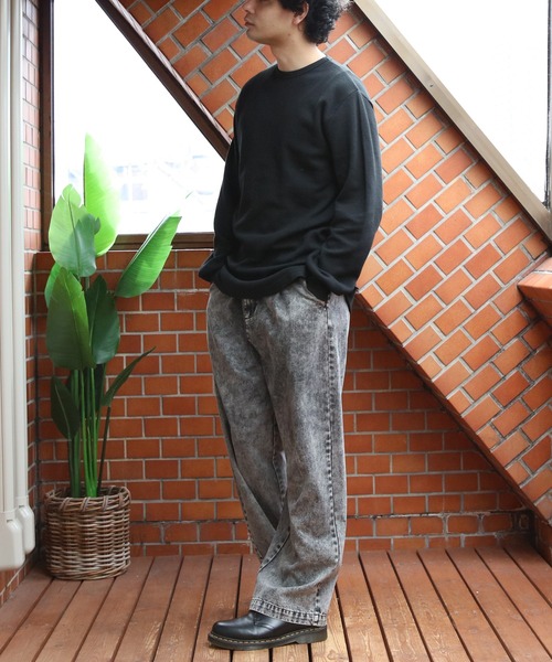 ８(eight)（エイト）の「ワッフルロング丈Tシャツ（Tシャツ/カットソー・メンズ・ホワイト/グレー/ブラック・MEDIUM/LARGE/X-LARGE）」の20枚目の写真