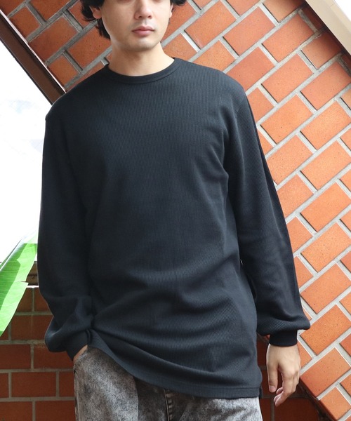 ８(eight)（エイト）の「ワッフルロング丈Tシャツ（Tシャツ/カットソー・メンズ・ホワイト/グレー/ブラック・MEDIUM/LARGE/X-LARGE）」の16枚目の写真