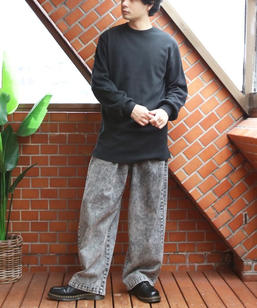 ８(eight)（エイト）の「ワッフルロング丈Tシャツ（Tシャツ/カットソー・メンズ・ホワイト/グレー/ブラック・MEDIUM/LARGE/X-LARGE）」の18枚目の写真