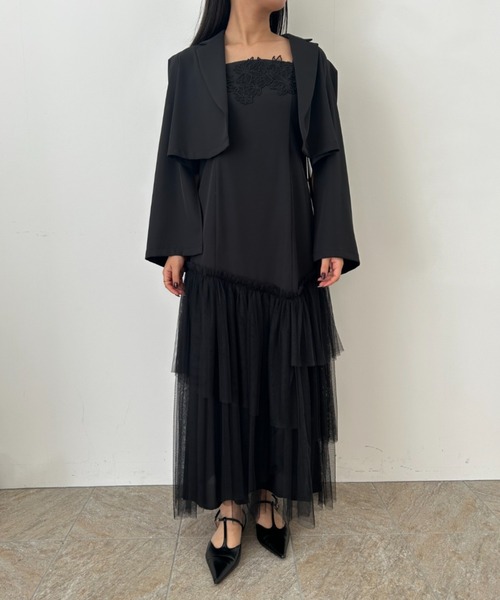 期間限定！値下げ！【美品】etUNIVER エトユニヴェール ドレスサイズS Layered tulle dress（ドレス）｜et.UNiVER（エトユニベール）の