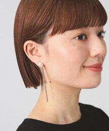 Ray BEAMS | フリンジチェーン 淡水パール ピアス(ピアス(両耳用))