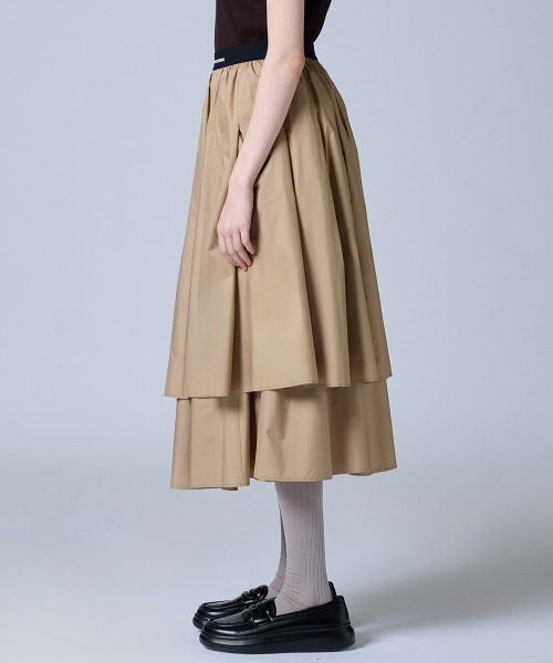 DOUBLE STANDARD CLOTHING(ダブルスタンダードクロージング)の「タフタレイヤードスカート(スカート・レディース・ブラウン/ベージュ・38/36)」の12枚目の写真