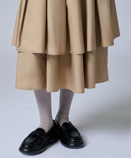 DOUBLE STANDARD CLOTHING(ダブルスタンダードクロージング)の「タフタレイヤードスカート(スカート・レディース・ブラウン/ベージュ・38/36)」の6枚目の写真