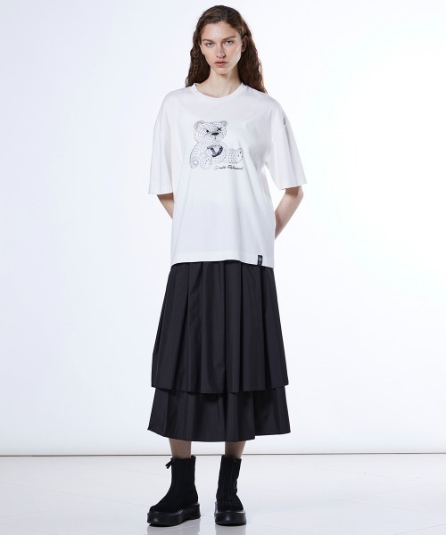 DOUBLE STANDARD CLOTHING(ダブルスタンダードクロージング)の「タフタレイヤードスカート(スカート・レディース・ブラウン/ベージュ・38/36)」の9枚目の写真