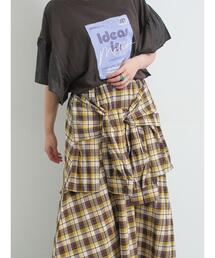 SM2 | シャツ巻き風チェックスカート(スカート)
