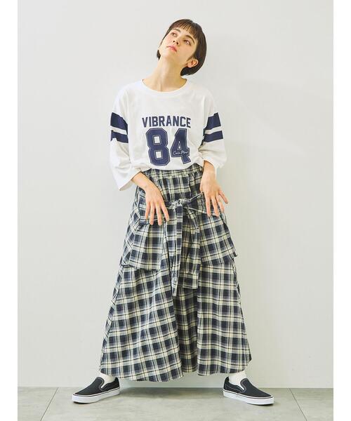 SM2(エスエムツー)の「シャツ巻き風チェックスカート(スカート・レディース・ブラック/ブラウン/レッド/ネイビー・F)」の10枚目の写真