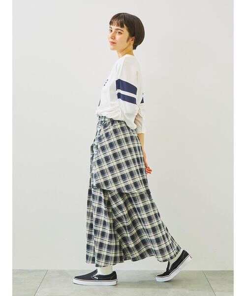 SM2(エスエムツー)の「シャツ巻き風チェックスカート(スカート・レディース・ブラック/ブラウン/レッド/ネイビー・F)」の11枚目の写真