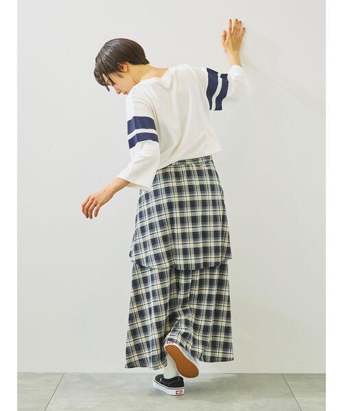 SM2(エスエムツー)の「シャツ巻き風チェックスカート(スカート・レディース・ブラック/ブラウン/レッド/ネイビー・F)」の12枚目の写真
