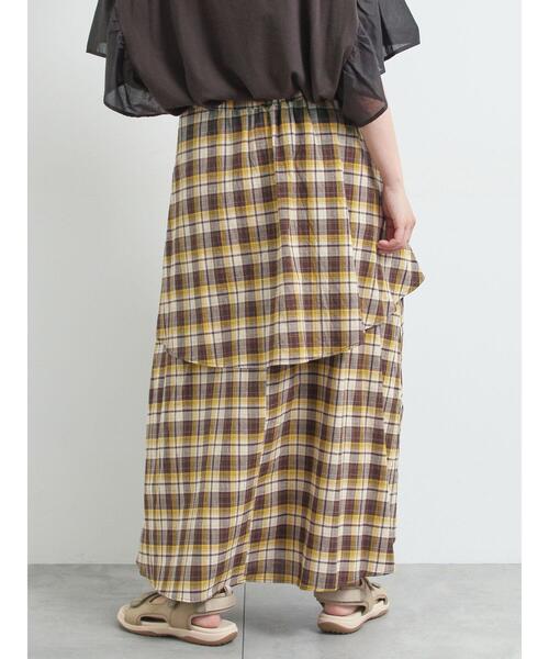 SM2(エスエムツー)の「シャツ巻き風チェックスカート(スカート・レディース・ブラック/ブラウン/レッド/ネイビー・F)」の22枚目の写真