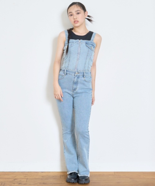 セール】【LTXC】デニム2WAYオールインワン（つなぎ/オールインワン