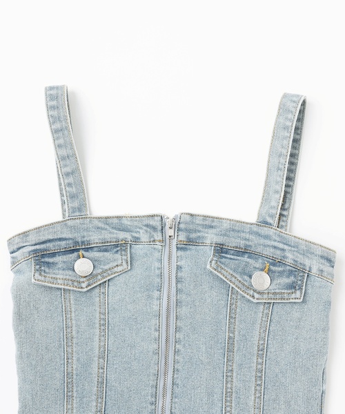 LOVETOXIC(ラブトキシック)の「【LTXC】デニム2WAYオールインワン(つなぎ/オールインワン・キッズ・ブルー/ブラック・M:150cm/L:160cm/S:140cm/130cm)」の20枚目の写真