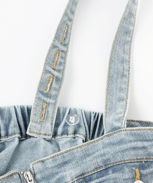 LOVETOXIC(ラブトキシック)の「【LTXC】デニム2WAYオールインワン(つなぎ/オールインワン・キッズ・ブルー/ブラック・M:150cm/L:160cm/S:140cm/130cm)」の19枚目の写真