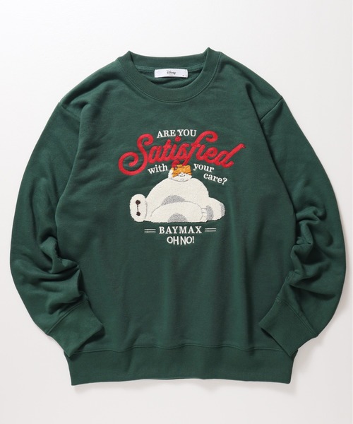 Disney(ディズニー)の「【DISNEY/ディズニー】ミッキーマウス・ベイマックス 裏毛サガラ刺繍スウェット(BOXシルエット)(スウェット・レディース・ダークグレー/ダークグリーン/オレンジ/ベージュ・LARGE/MEDIUM)」の9枚目の写真