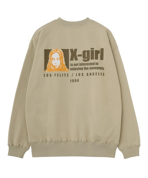 【新品未使用】HOMME girls スウェット チェックパッチロゴトレーナー（スウェット・トレーナー） | X-girl