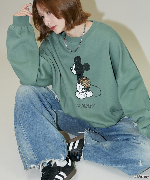 セール】PUBLUX/パブリュクス 別注 MICKEY MOUCE GRAPHIC SWEAT