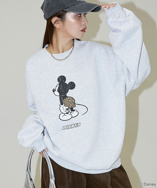 人気アイテム＊【パーリーゲイツ】スウェット/グレー/ミッキーマウス/ディズニー Disney - 90年代 USA製 Disney ディズニー ミッキーマウス スウェット