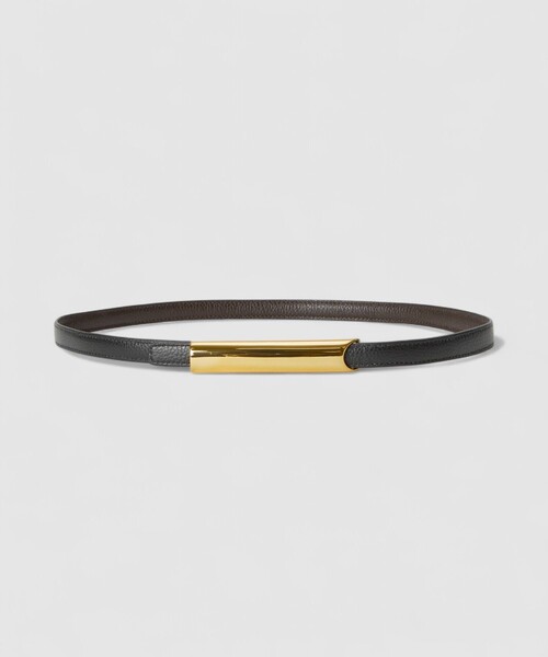 AMBOISE（アンボワーズ）の「【ATELIER AMBOISE(アトリエ アンボワーズ)】リバーシブルメタルバーバックルベルト（ベルト・レディース・ブラウン系その他・FREE）」の4枚目の写真