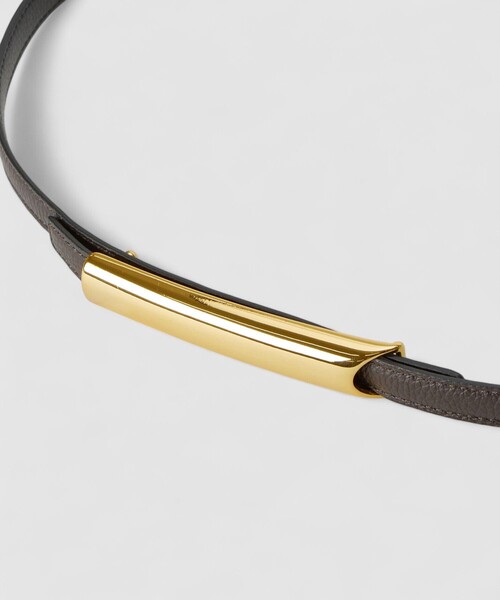 AMBOISE（アンボワーズ）の「【ATELIER AMBOISE(アトリエ アンボワーズ)】リバーシブルメタルバーバックルベルト（ベルト・レディース・ブラウン系その他・FREE）」の5枚目の写真