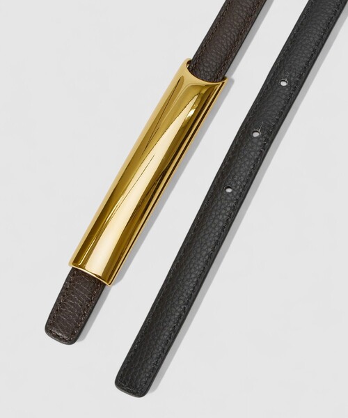 AMBOISE（アンボワーズ）の「【ATELIER AMBOISE(アトリエ アンボワーズ)】リバーシブルメタルバーバックルベルト（ベルト・レディース・ブラウン系その他・FREE）」の6枚目の写真