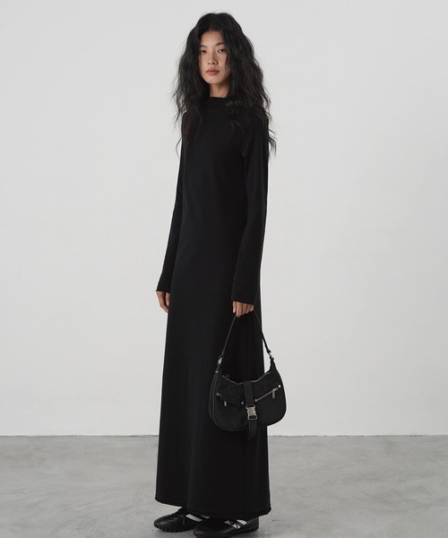 s*様 ブラックロングワンピース セール】カットオフロングワンピース EM25a066【EIGHTHMONTH