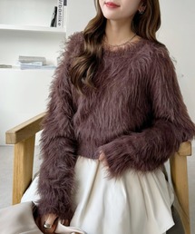 TREOVER（トレオーバー）の「≪主役級の存在感≫　ふんわりシャギーニットプルオーバー（ニット/セーター）」