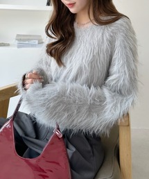 TREOVER（トレオーバー）の「≪主役級の存在感≫　ふんわりシャギーニットプルオーバー（ニット/セーター）」