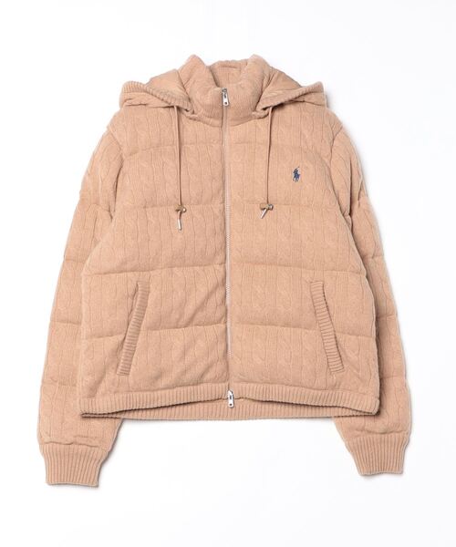 ケーブルニット ウールカシミヤ キルテッド ジャケット（その他