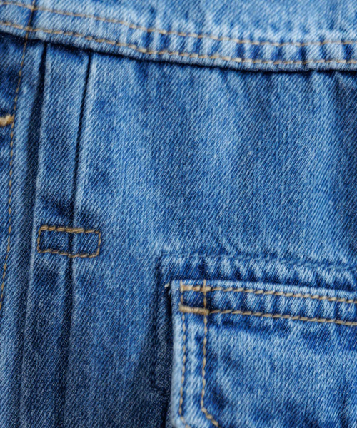 Rouge vif la cle(ルージュヴィフラクレ)の「【Le Melange/ル・メランジュ】80ozデニムジャケット/#8543801/デニム/ジャケット/ショート丈【WEB限定】(ブルゾン・レディース・インディゴブルー/ライトブルー・フリー)」の16枚目の写真