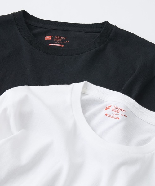 HANES（ヘインズ）の「【HANES/ヘインズ】【日本人の体型に合わせたシルエットで絶妙なフィット感】JAPANFIT クルーネック Tシャツ 長袖 アソートセット H5440（Tシャツ/カットソー・メンズ・ホワイト・X-LARGE/LARGE/MEDIUM/SMALL）」の8枚目の写真