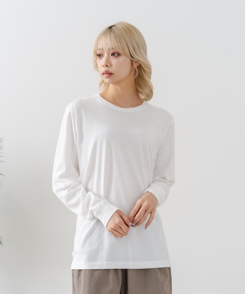 HANES（ヘインズ）の「【HANES/ヘインズ】【日本人の体型に合わせたシルエットで絶妙なフィット感】JAPANFIT クルーネック Tシャツ 長袖 アソートセット H5440（Tシャツ/カットソー・メンズ・ホワイト・X-LARGE/LARGE/MEDIUM/SMALL）」の18枚目の写真